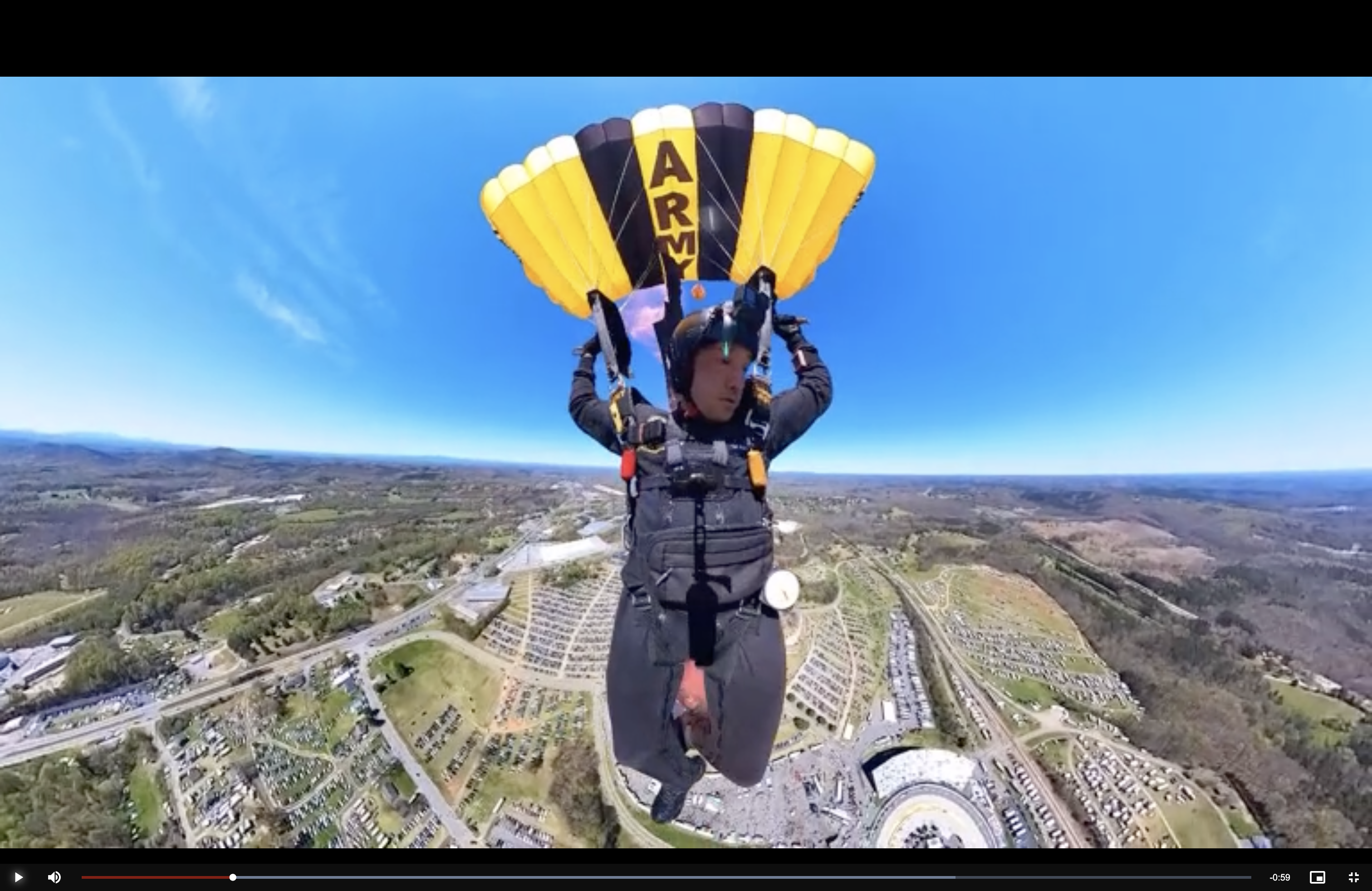U.S. Army Parachute Team soars over Martinsville Motor Speedway