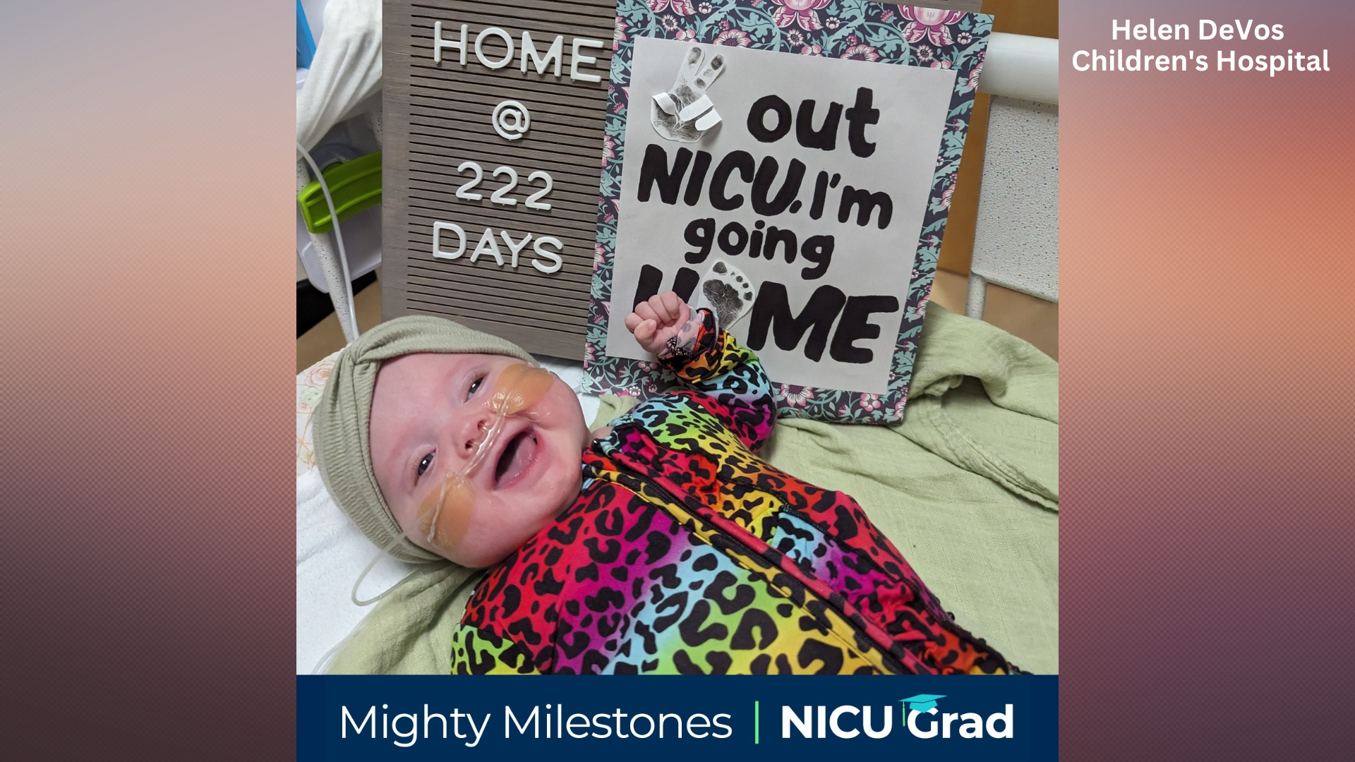 Baby leaves hospital after 7 months in NICU